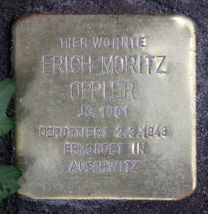Stolperstein für Erich Moritz Oppler