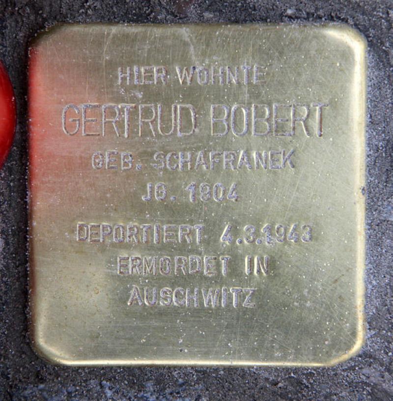 Stolperstein für Gertrud Bobert