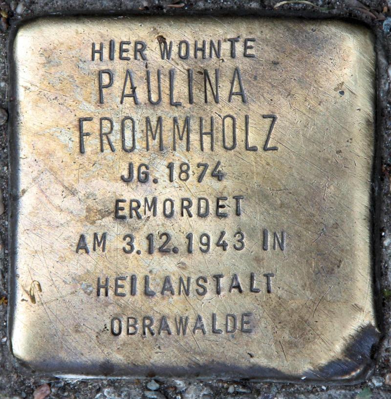 Stolperstein für Paulina Frommholz.