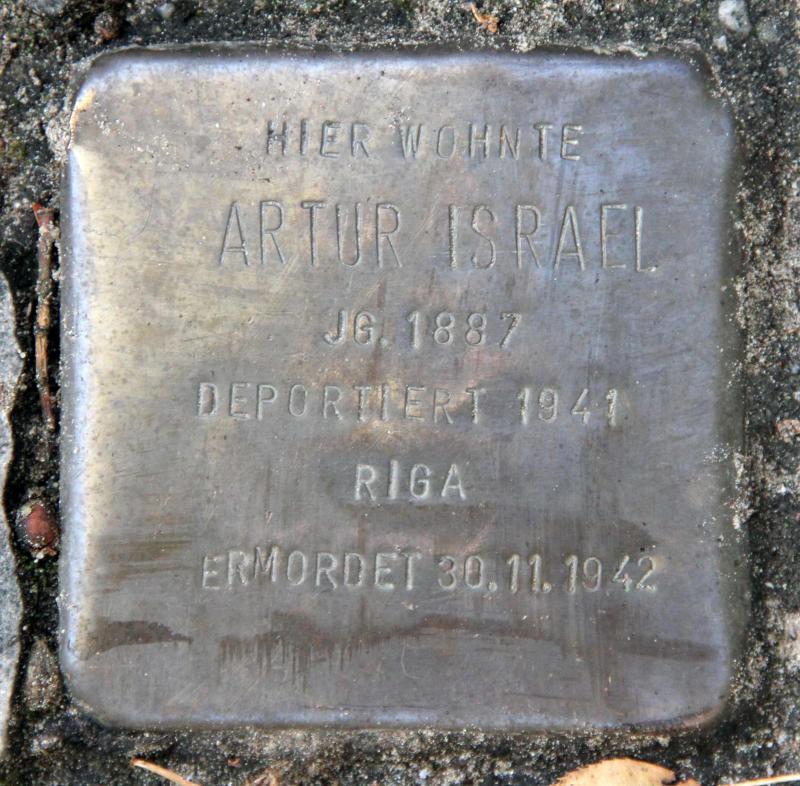 Stolperstein für Artur Israel.