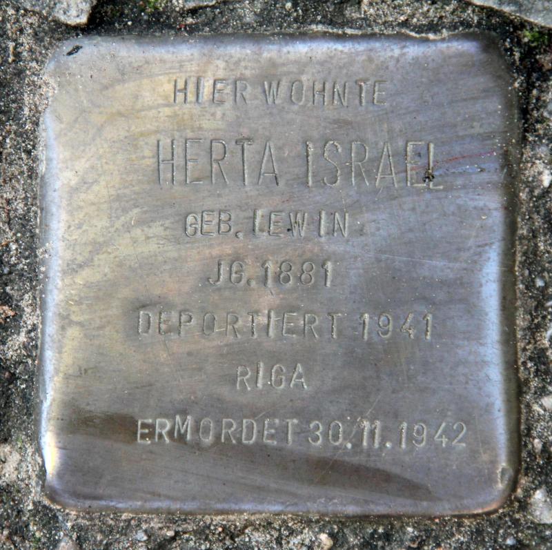 Stolperstein für Herta Israel.