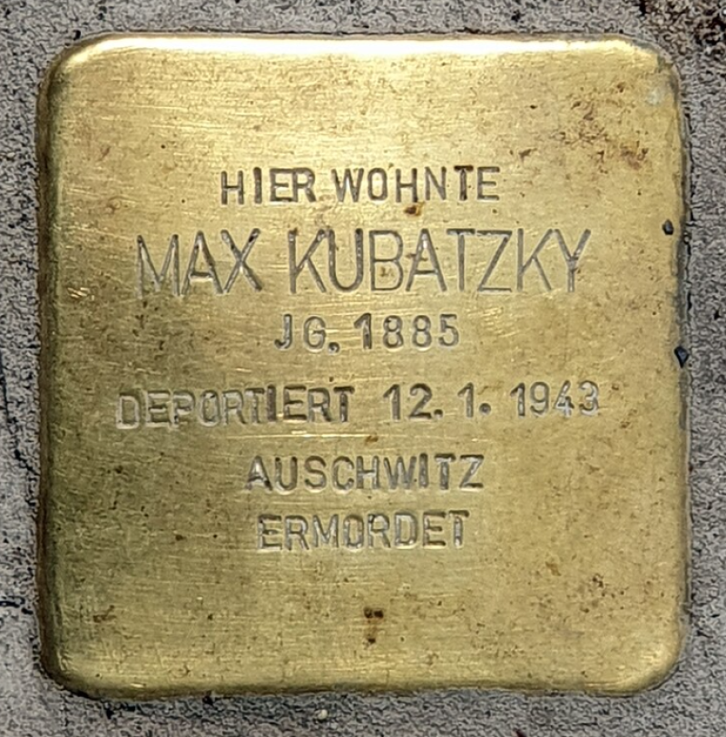 Stolperstein für Max Kubatzky © OTFW