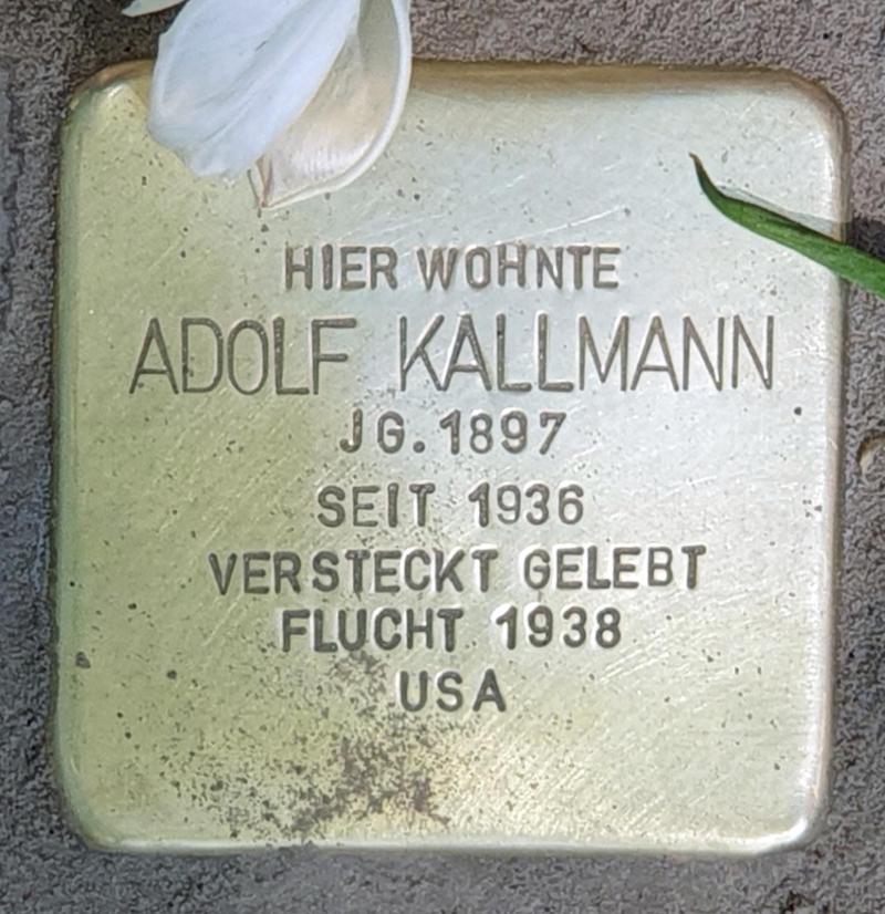 Stolperstein für Adolf Kallmann, Foto OTFW