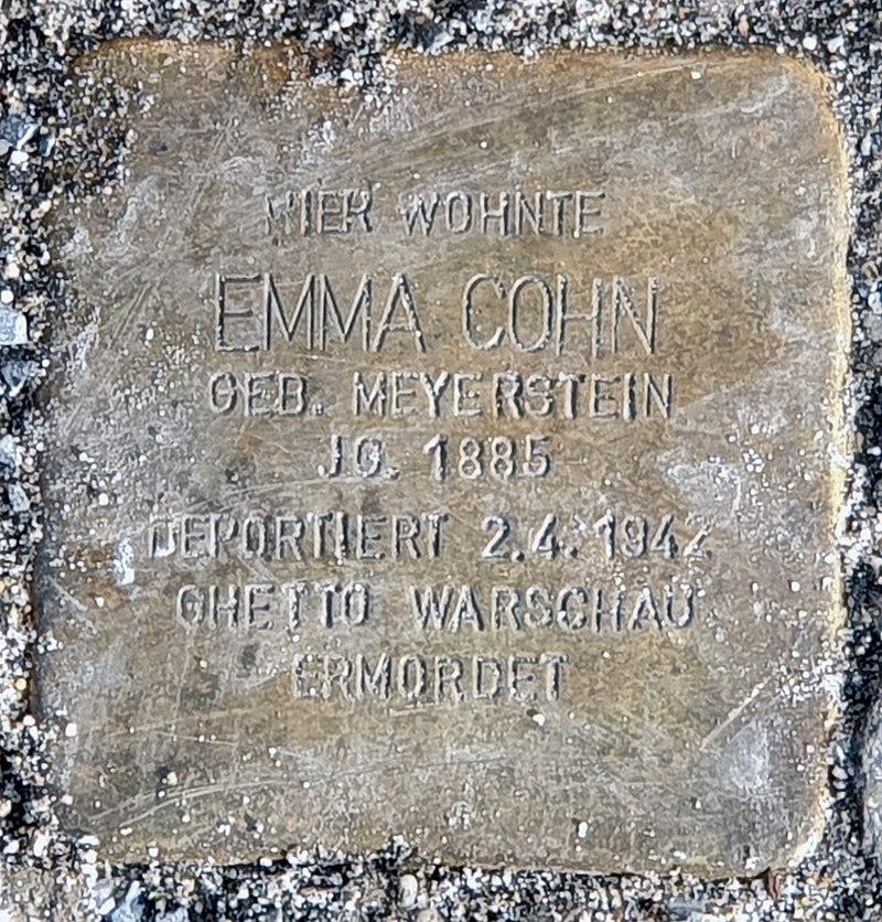 Stolperstein für Emma Cohn