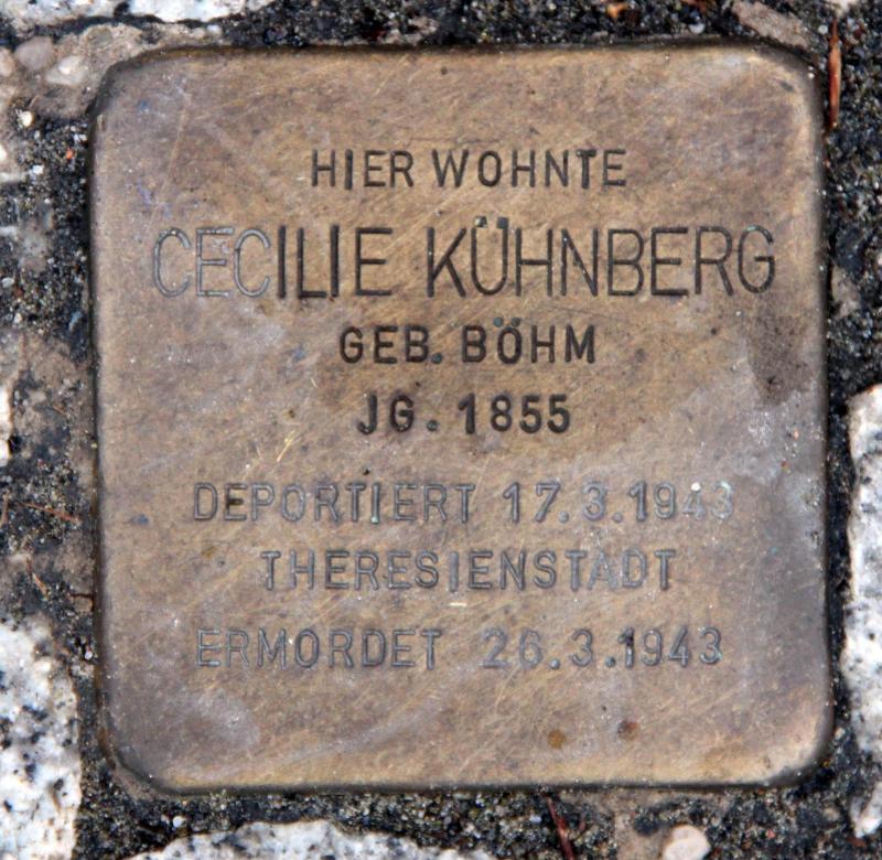 Stolperstein für Cecilie Kühnberg.