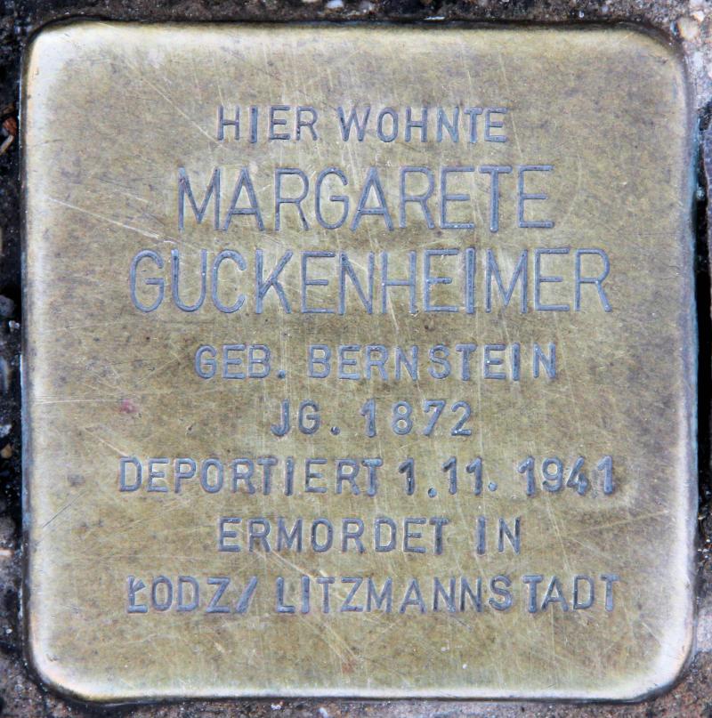 Stolperstein für Margarete Guckenheimer.
