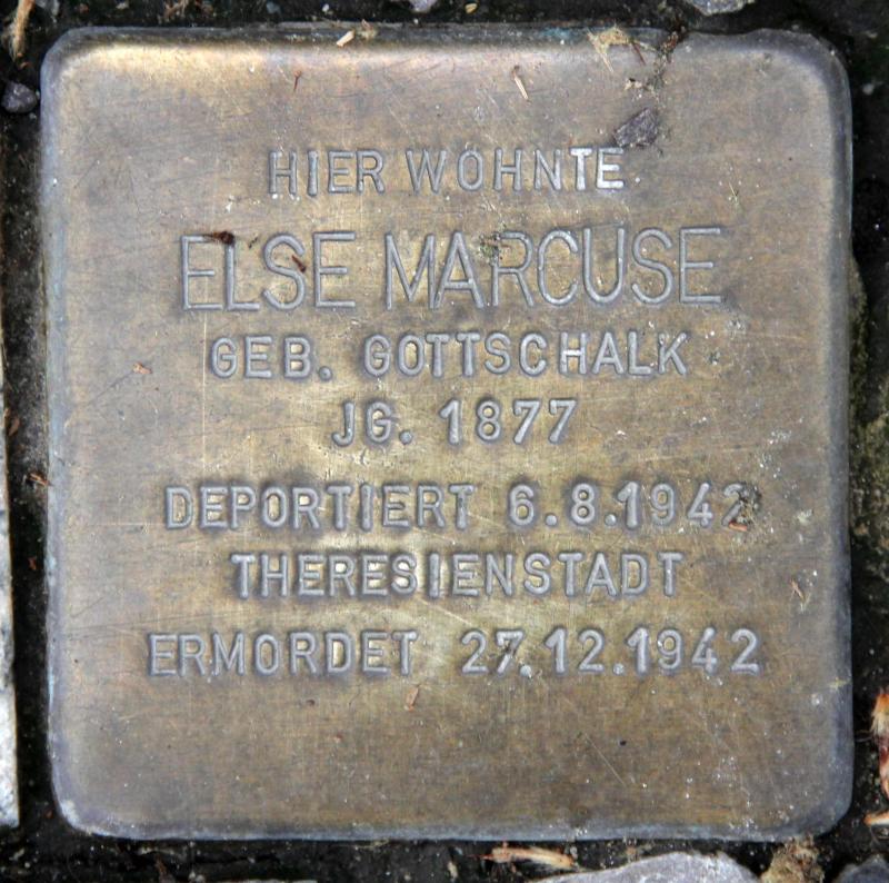 Stolperstein für Else Marcuse.