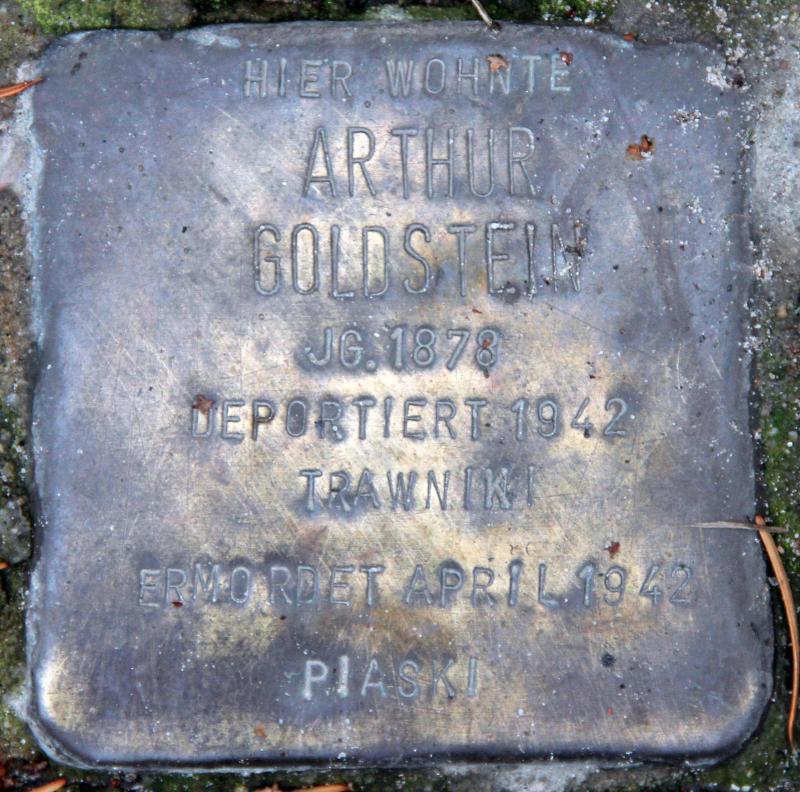 Stolperstein für Arthur Goldstein.