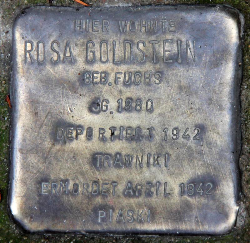 Stolperstein für Rosa Goldstein.