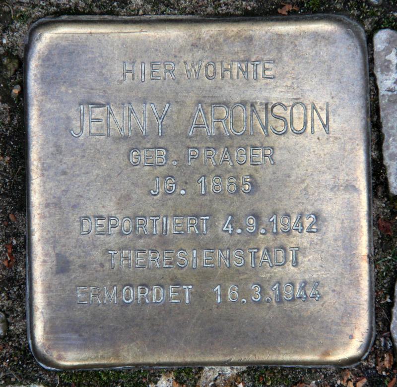 Stolperstein für Jenny Aronson.