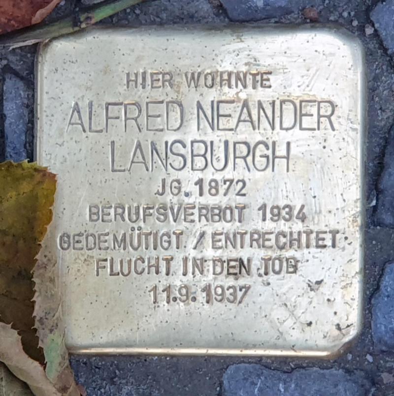 Stolperstein Alfred Neander Lansburgh © OTFW