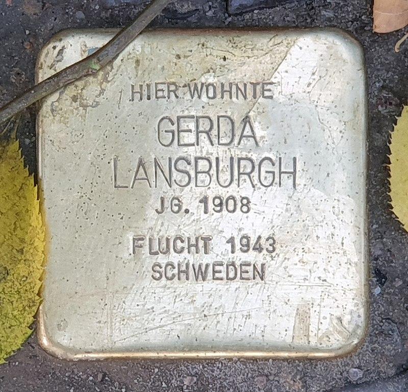 Stolperstein Gerda Lansburgh © OTFW