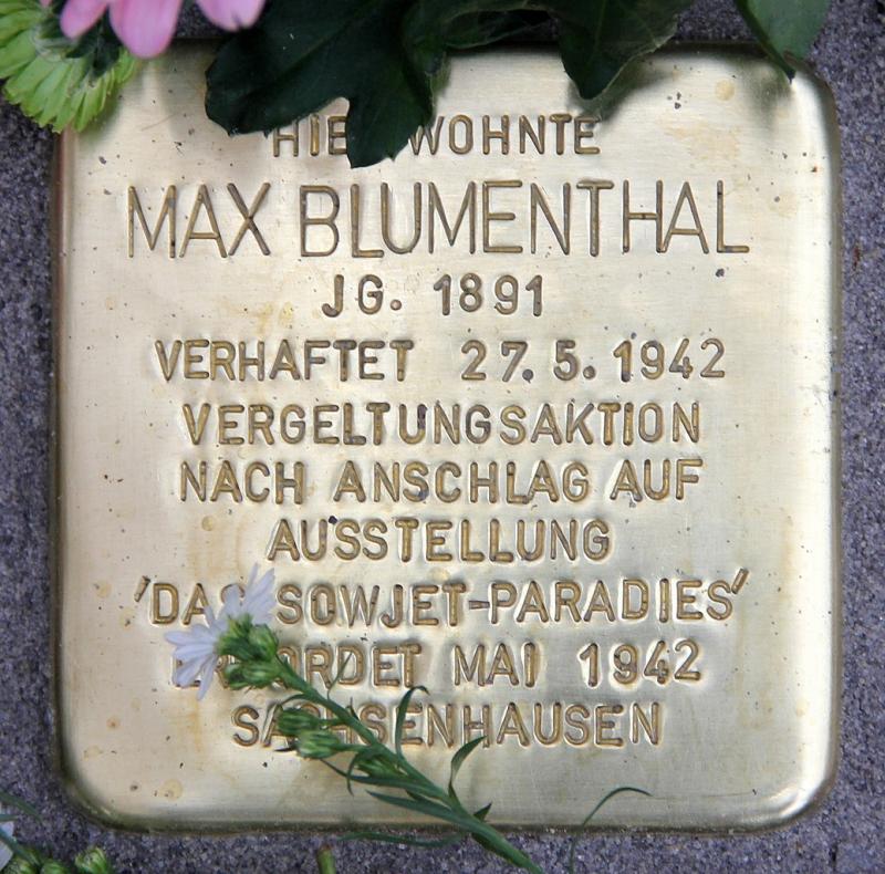 Stolperstein Max Blumenthal © OTFW