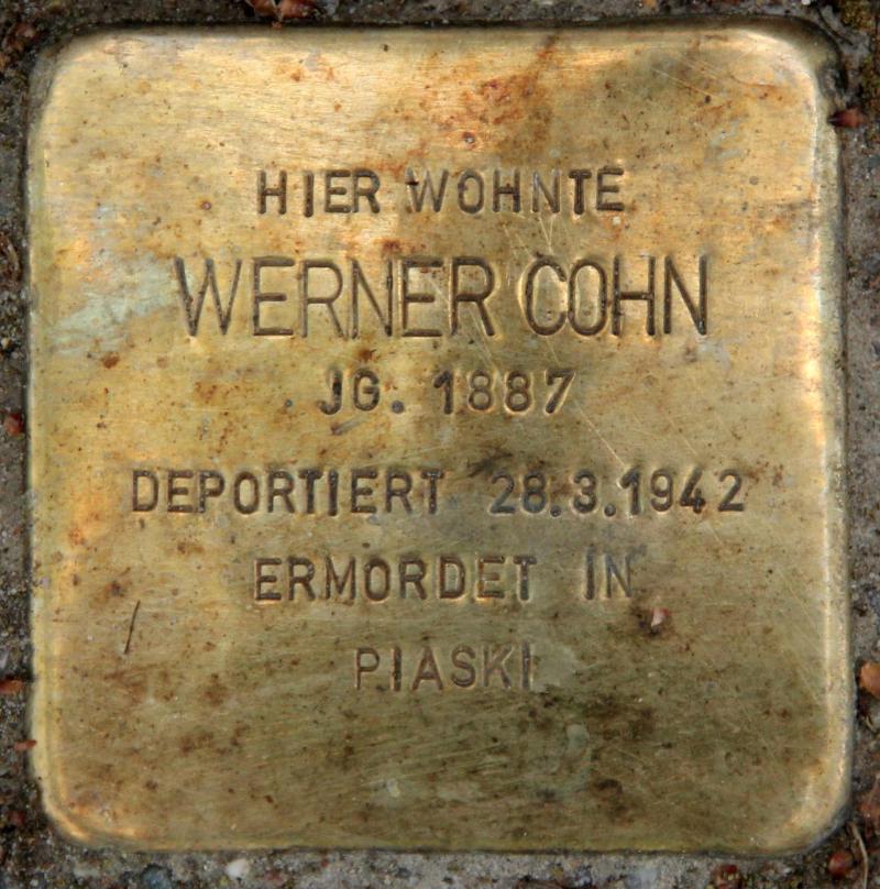 Stolperstein für Werner Cohn.
