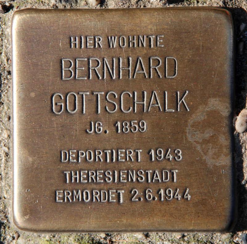 Stolperstein für Bernhard Gottschalk.