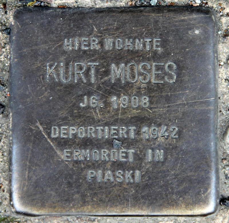 Stolperstein für Kurt Moses.