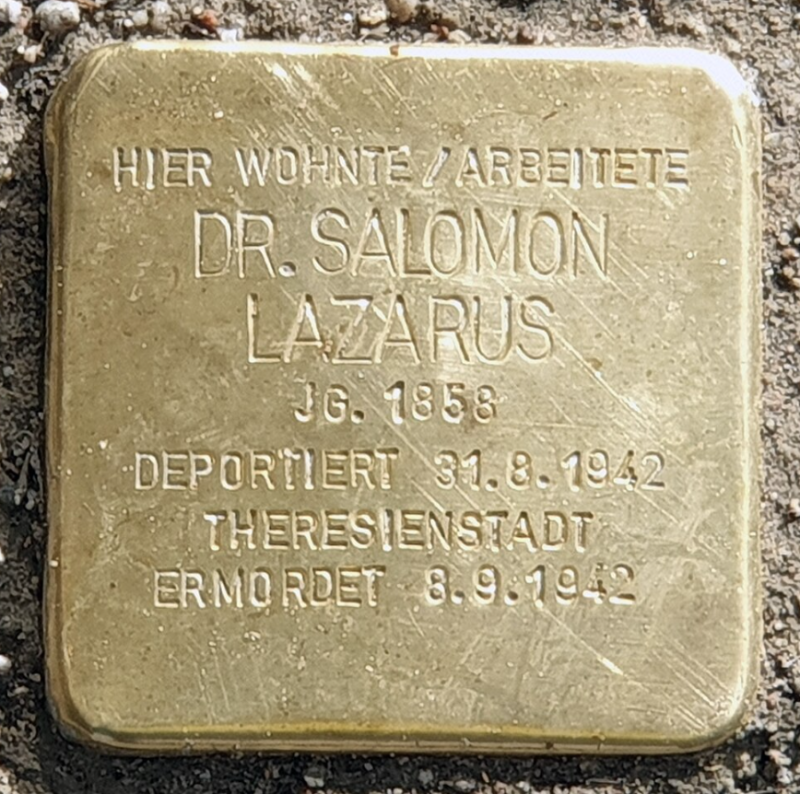 Stolperstein für Dr. Salomon Lazarus © OTFW