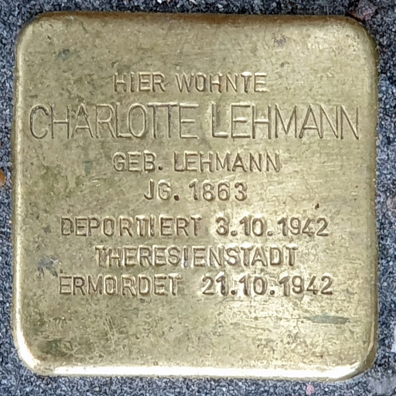 Stolperstein für Charlotte Lehmann © OTFW