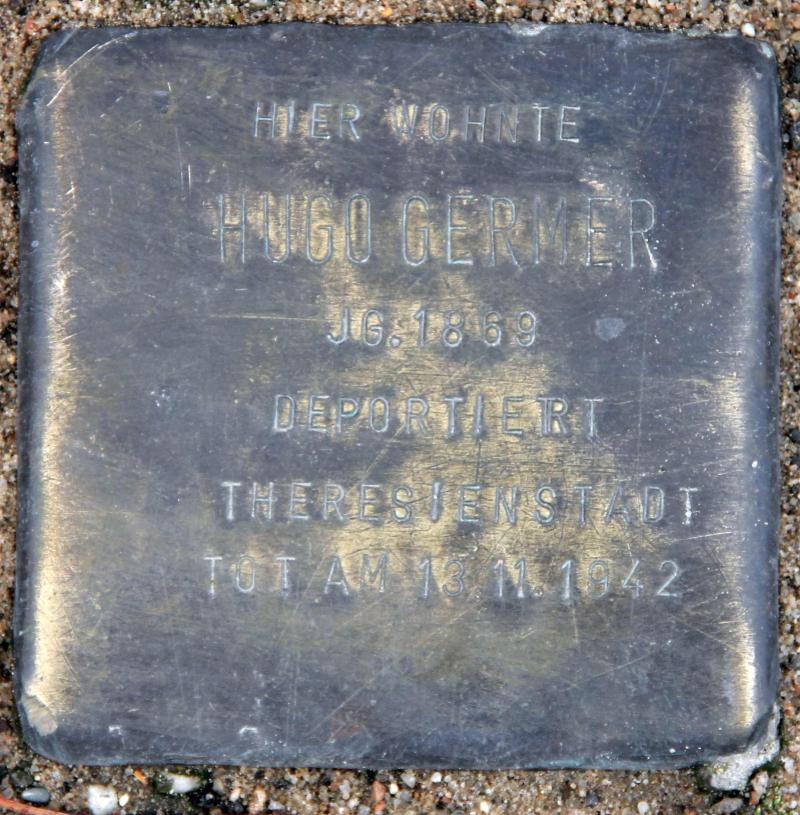 Stolperstein für Hugo Germer.