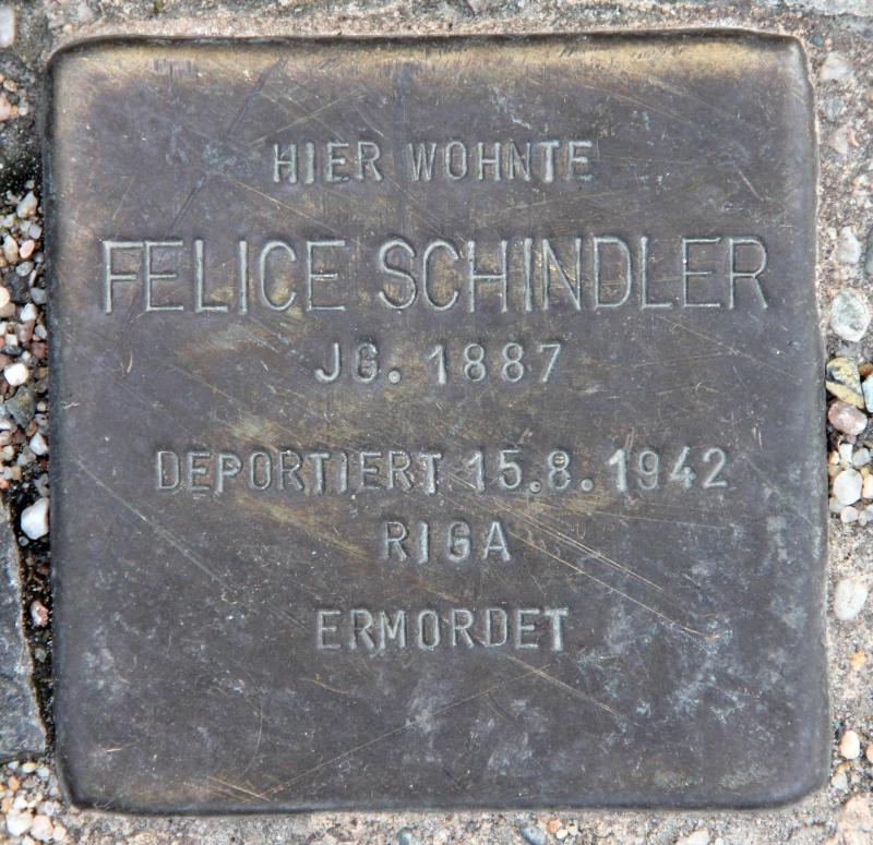 Stolperstein für Felice Schindler.