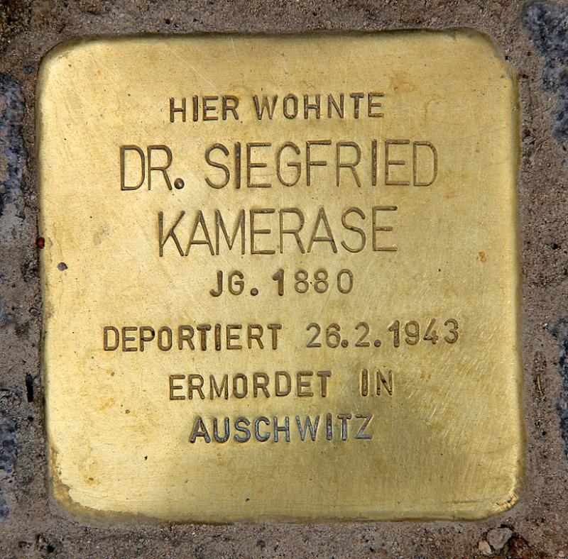 Stolperstein für Siegfried Kamerase © OTFW
