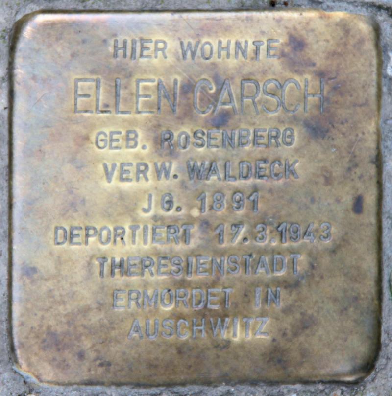 Stolperstein für Ellen Carsch.