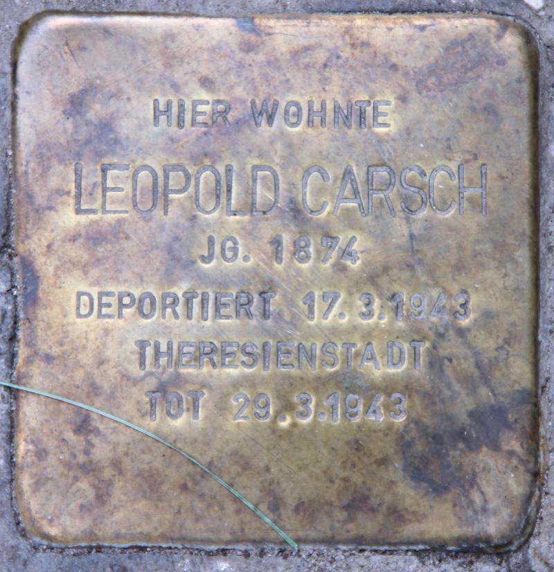 Stolperstein für Leopold Carsch.