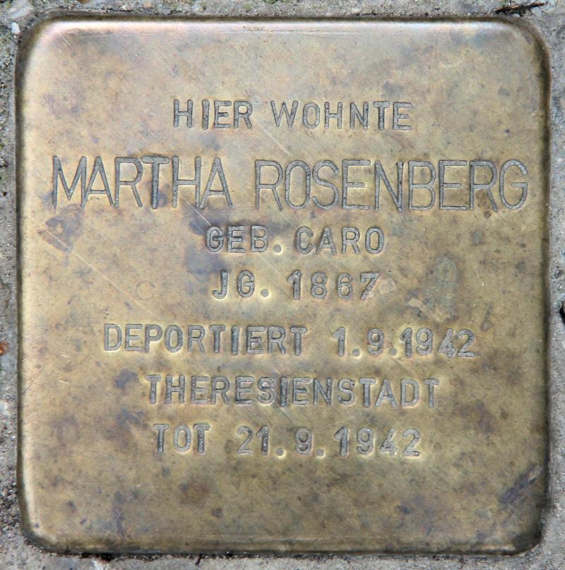 Stolperstein für Martha Ulrike Rosenberg.