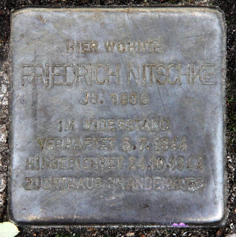 Stolperstein für Friedrich Nitschke.