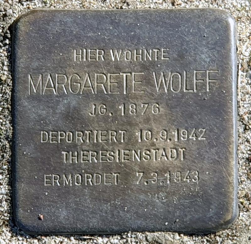 Stolperstein Margarete Wolff (Foto: OTFW, Berlin - Selbst fotografiert)