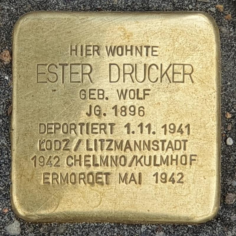 Stolperstein Ester Drucker, Foto: OTFW
