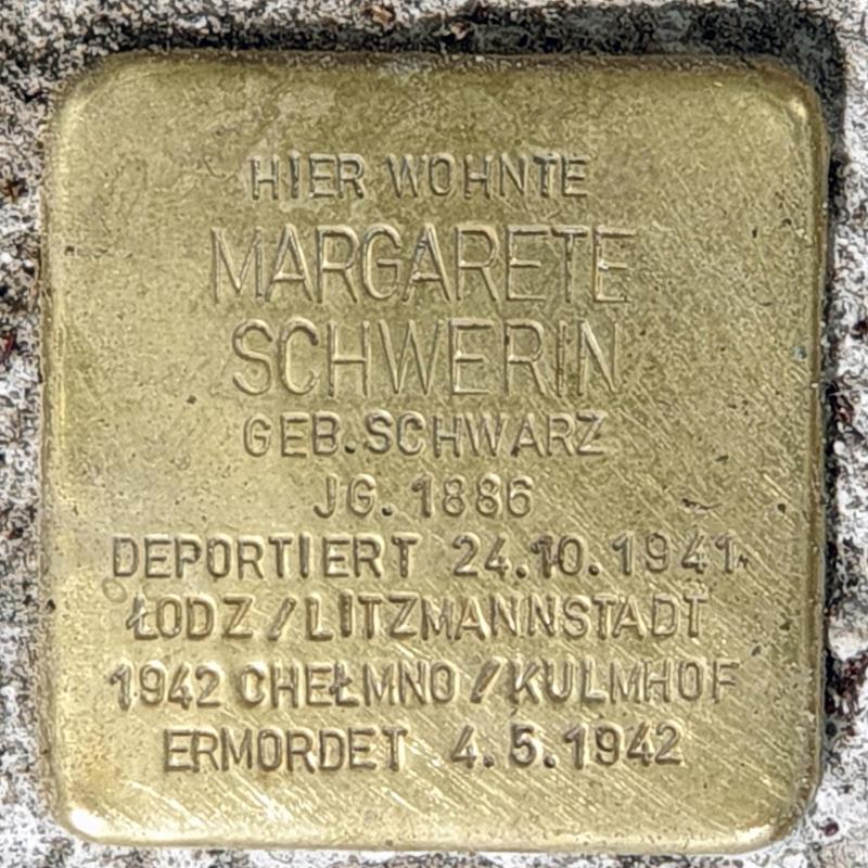 Stolperstein für Margarete Schwerin © OTFW