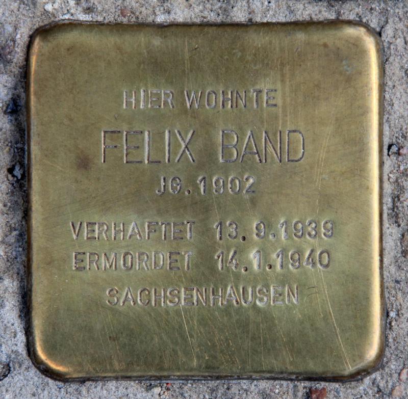 Stolperstein für Felix Band.