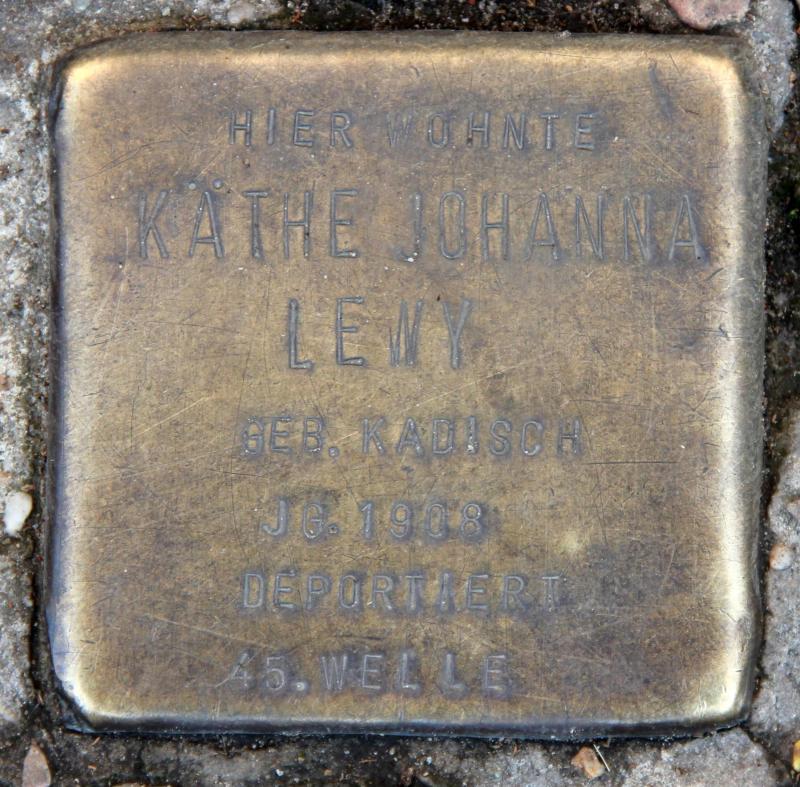 Stolperstein für Käthe Johanna Lewy.