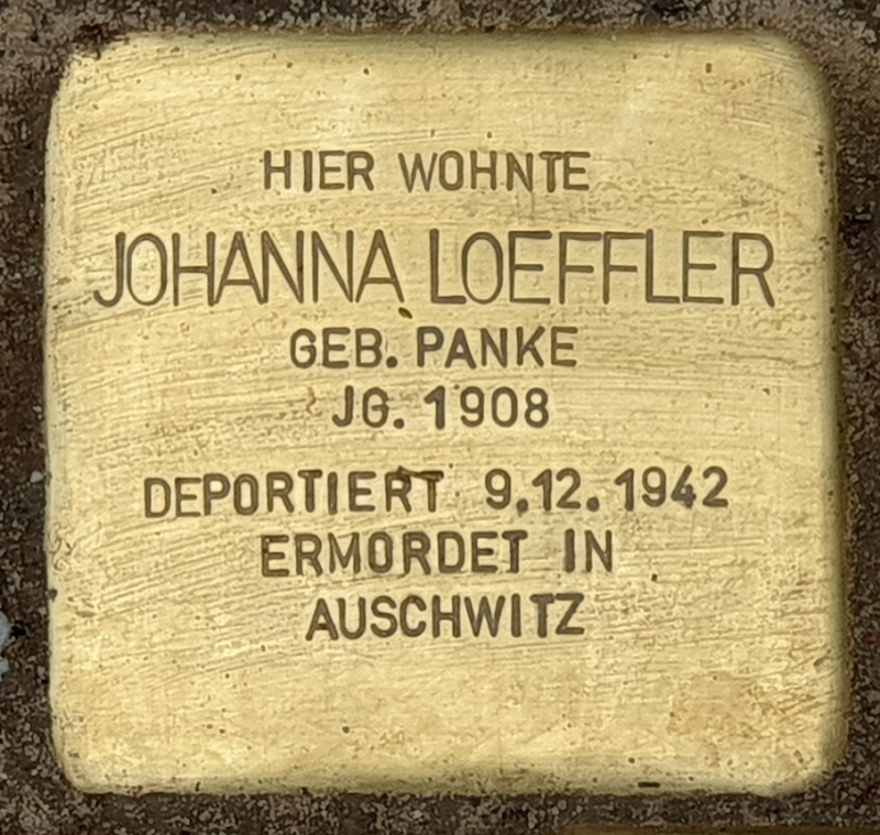 Stolperstein für Johanna Loeffler © OTFW