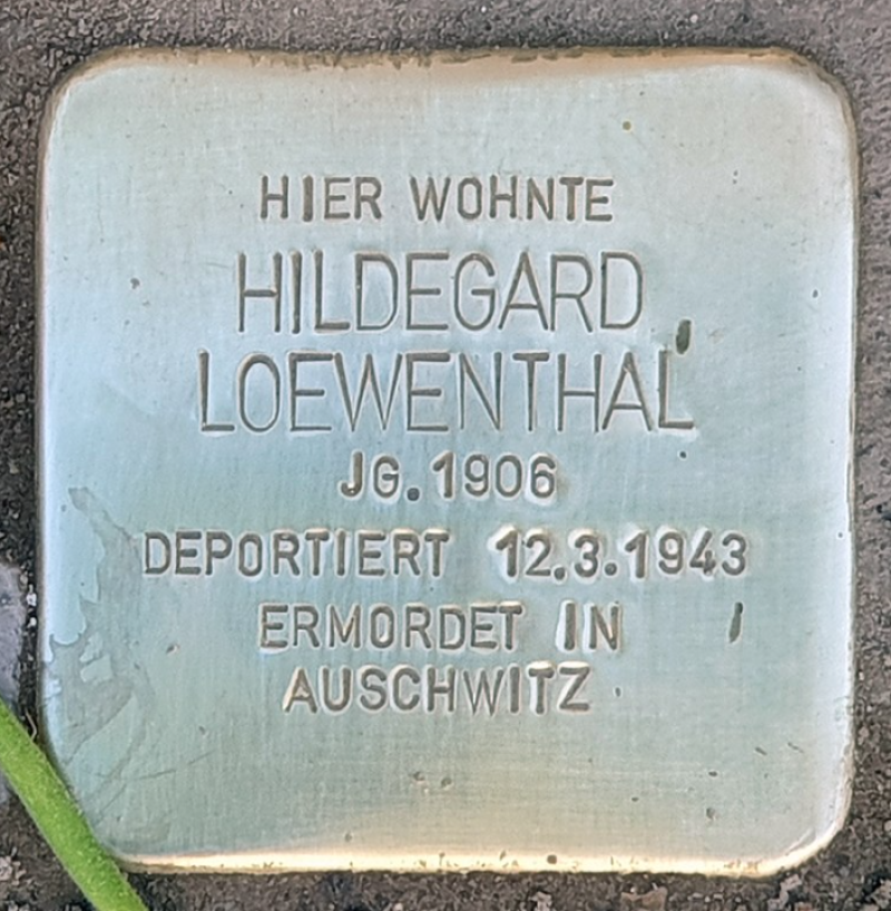 Stolperstein für Hildegard Loewenthal © OTFW