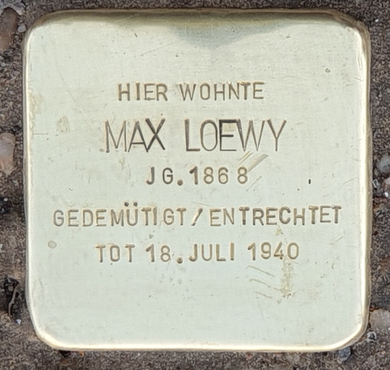 Stolperstein für Max Loewy