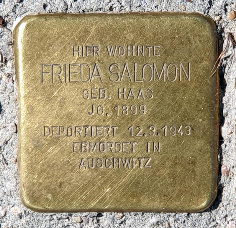 Stolperstein für Frieda Salomon © OTFW
