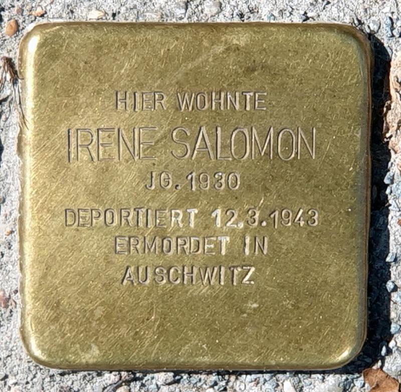 Stolperstein für Irene Salomon © OTFW