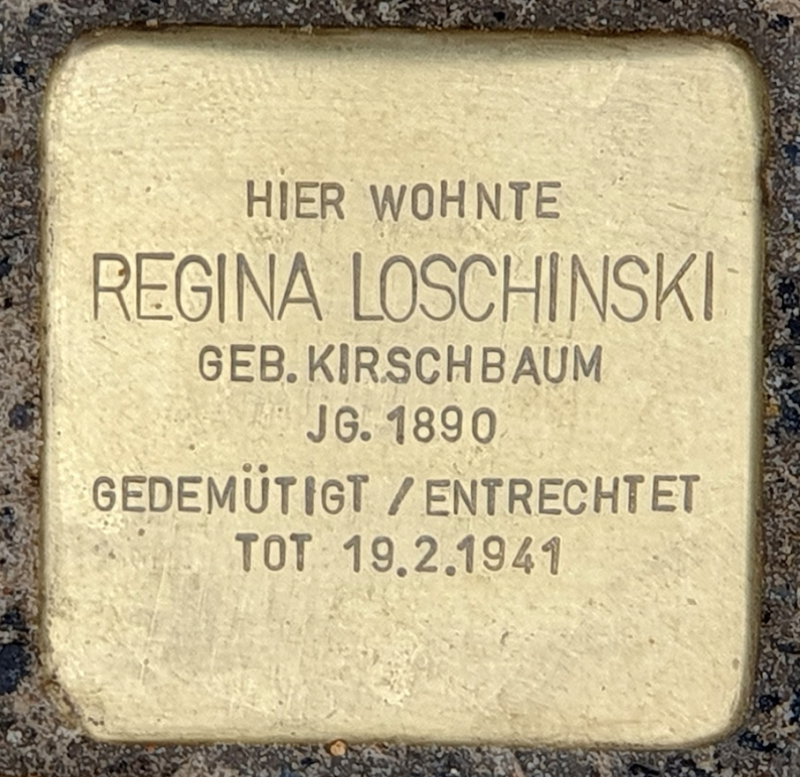Stolperstein für Regina Loschinski © OTFW