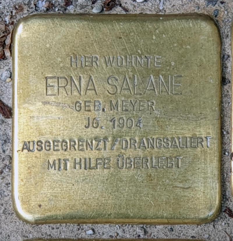 Stolperstein für Erna Salane © OTFW