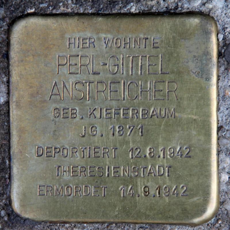 Stolperstein für Perl-Gittel Anstreicher.