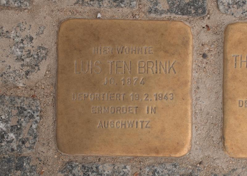 Stolperstein Louis ten Brink (Bild: Stolpersteine-Initiative CW, Bukschat&Flegel)