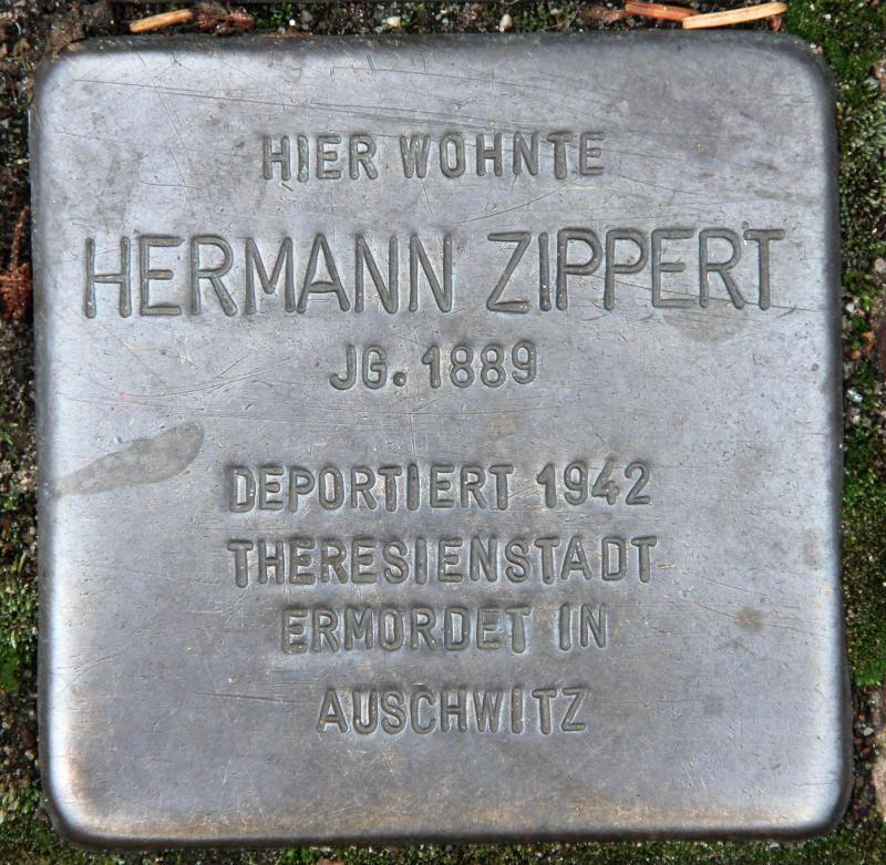 Stolperstein für Hermann Zippert.