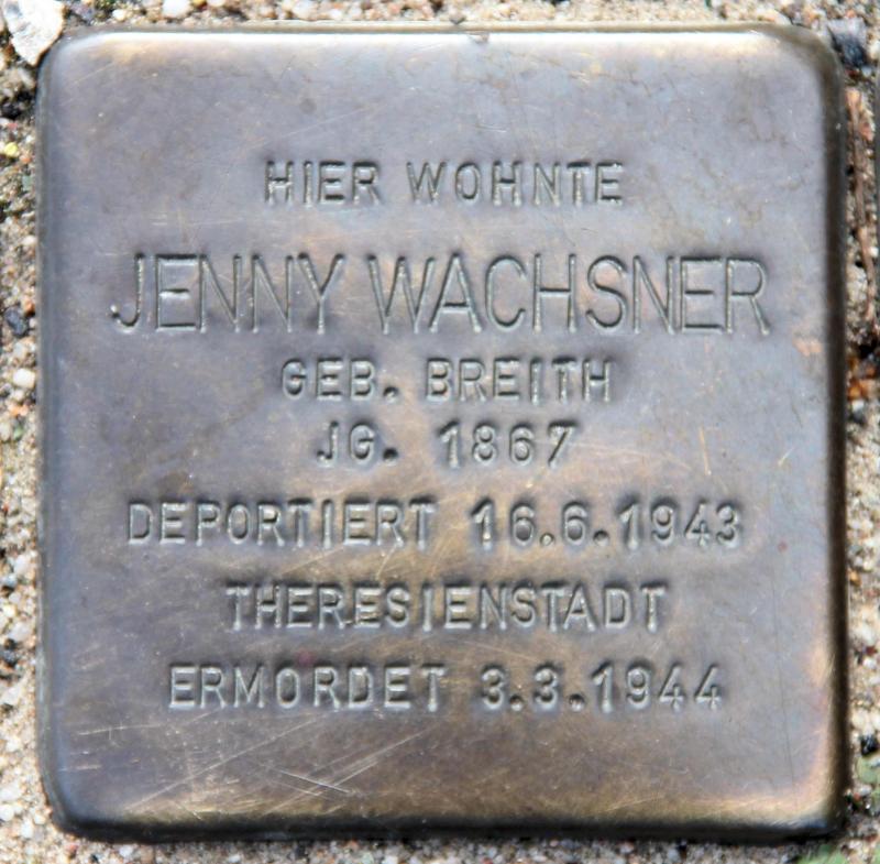 Stolperstein für Jenny Wachsner.