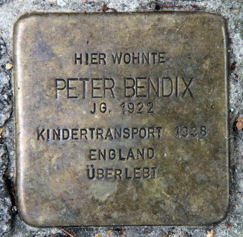 Stolperstein für Peter Bendix.