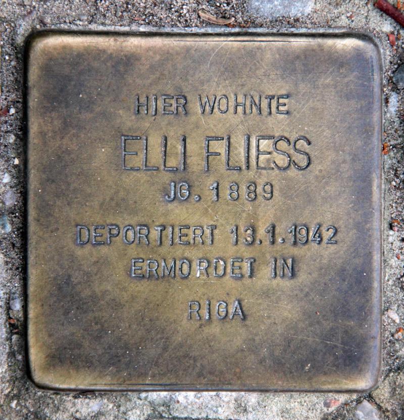 Stolperstein für Elii Charlotte Fliess.