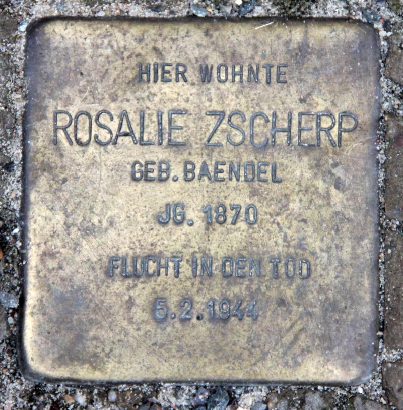 Stolperstein für Rosalie Zscherp.