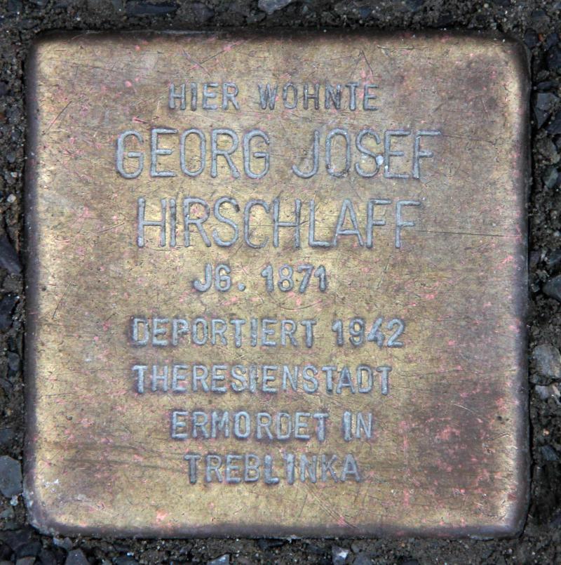 Stolperstein für Georg Josef Hirschlaff.