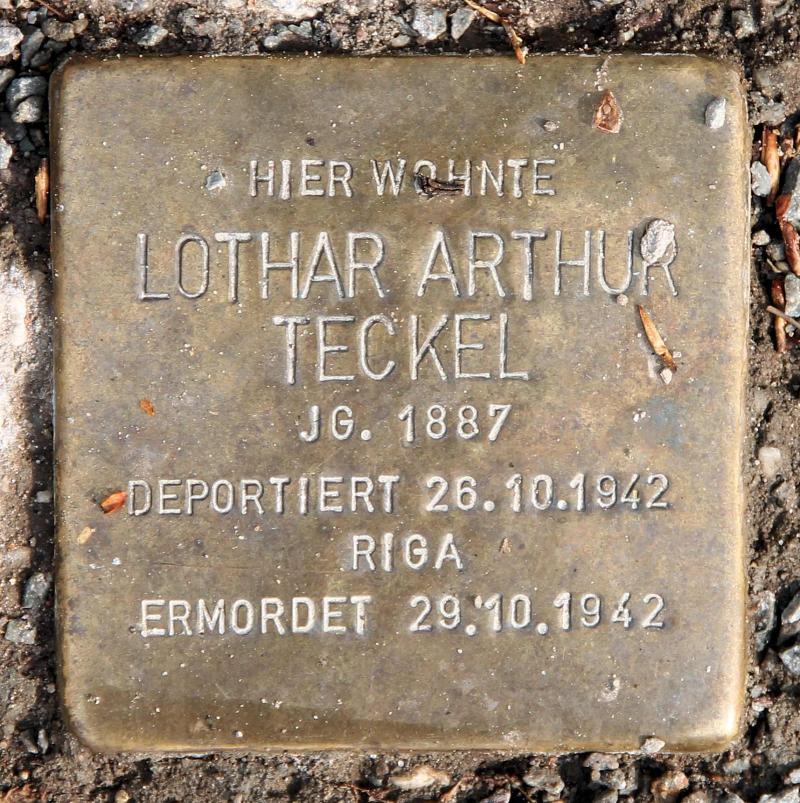 Stolperstein für Lothar Athur Teckel.